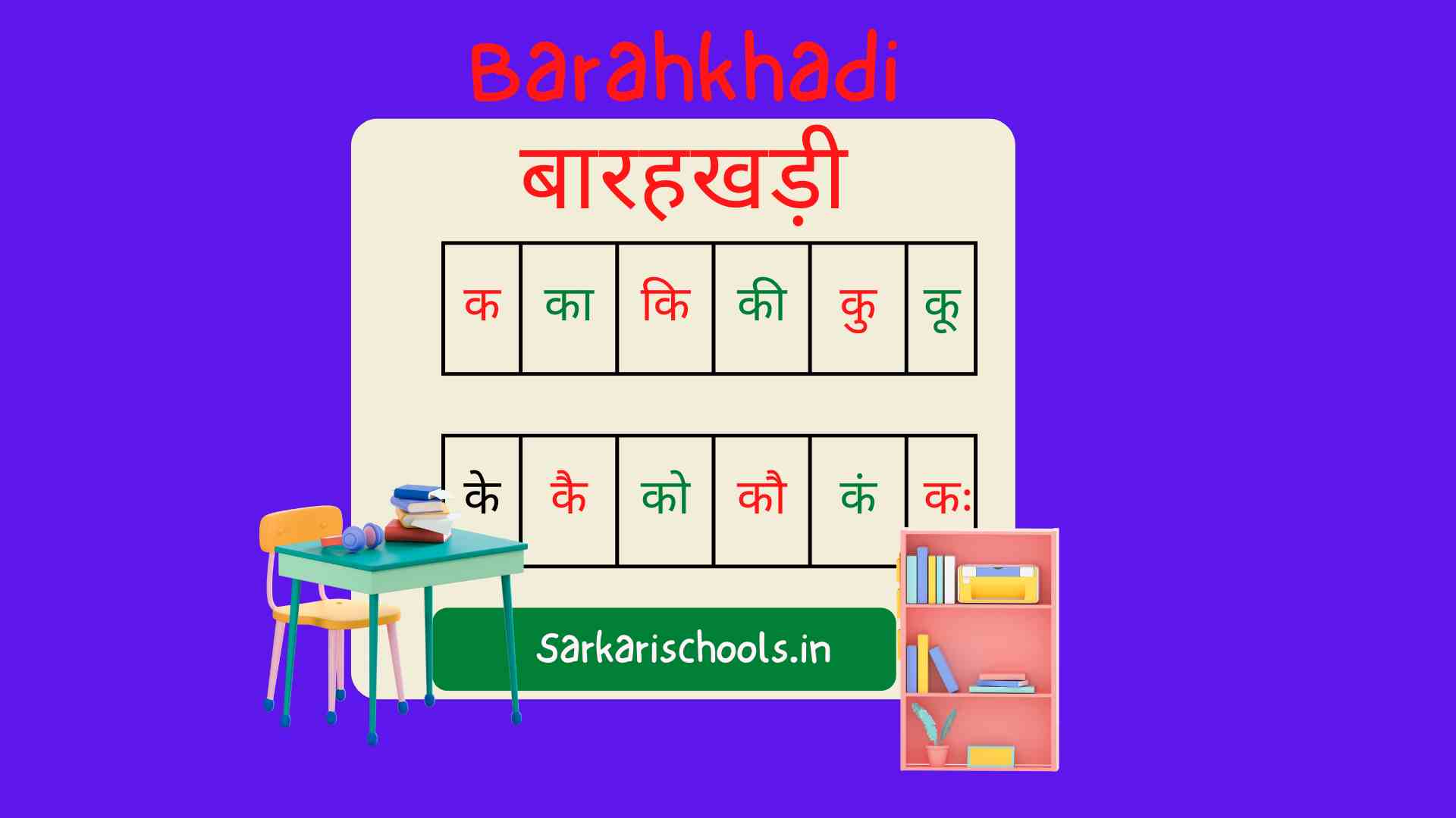 Barahkhadi || 12 बारहखड़ी चार्ट हिंदी || Barah khadi in Hindi - 2025