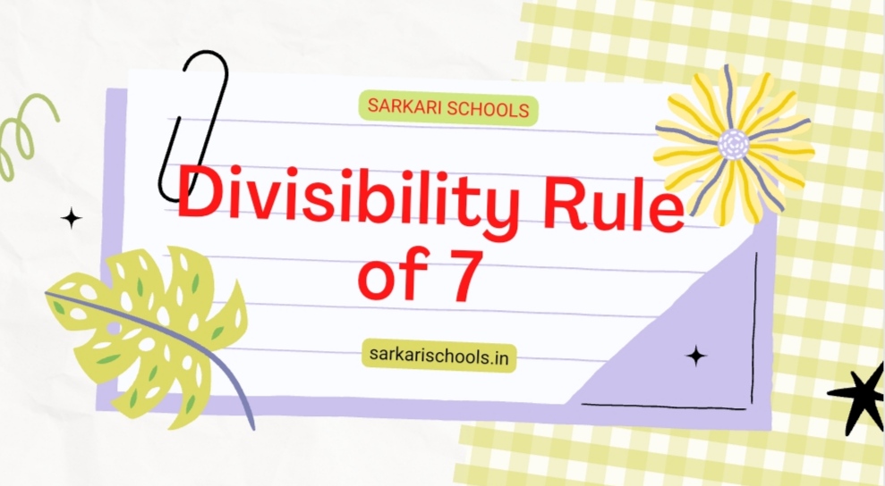 Divisibility rule of 7 