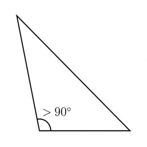 अधिककोण त्रिभुज || Obtuse triangle in hindi