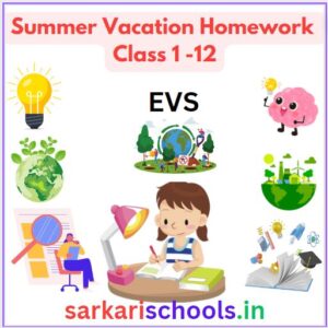 Summer Vacation Homework for Class 1 EVS