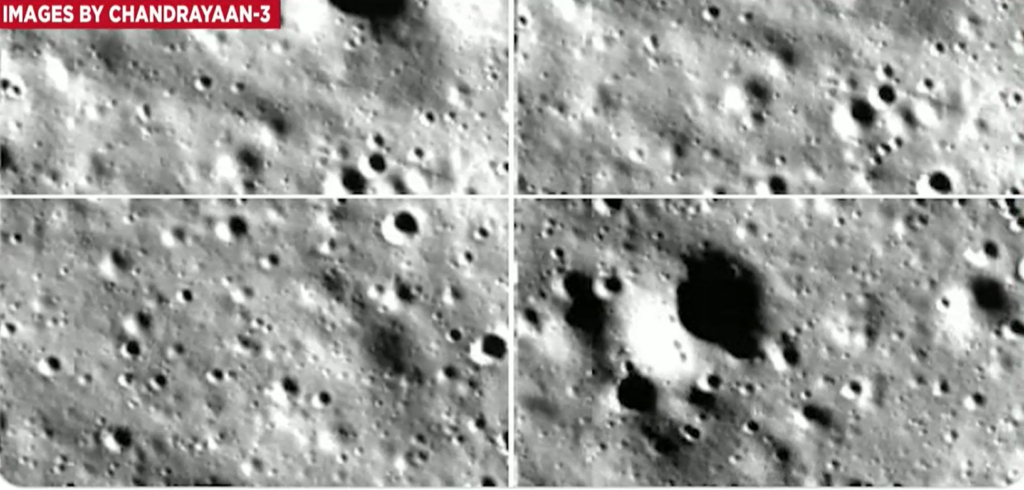 Real pictures of chandrayaan 3 landing || First images of Moon released by Chandrayaan-3 lander Vikram