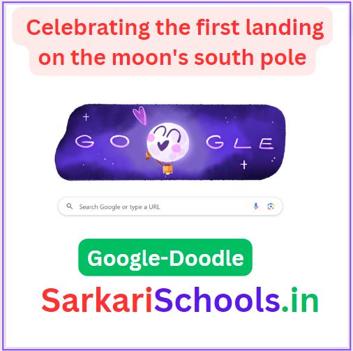 Google Doodle Celebrating the first landing on the moon's south pole || Google Doodle Chandrayaan 3 in Hindi