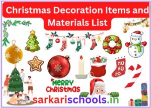Christmas Decoration Items and Materials List